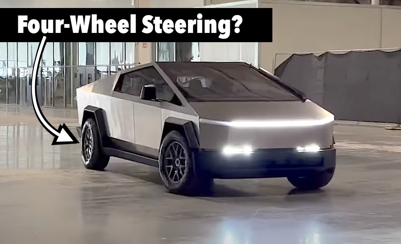 Watch This This Tesla Cybertruck Shows Four Wheel Steering In Action