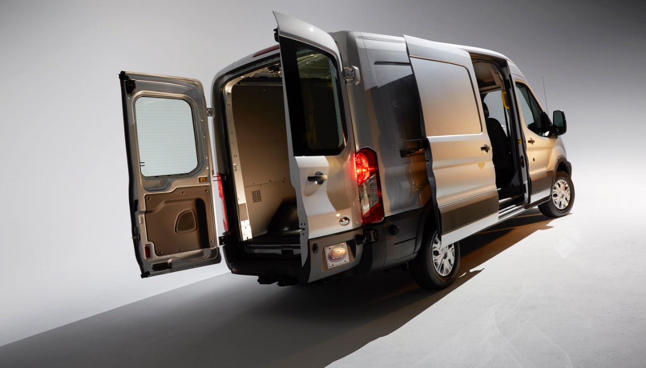 2015_Ford_Transit_doors_open The Fast Lane Truck
