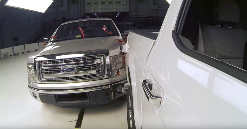 What happens when a New Aluminum Ford F150 Crashes into an older Steel Body Ford F150? The