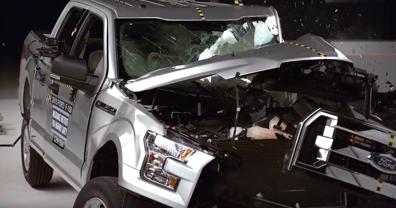 What happens when a New Aluminum Ford F150 Crashes into an older Steel Body Ford F150? The