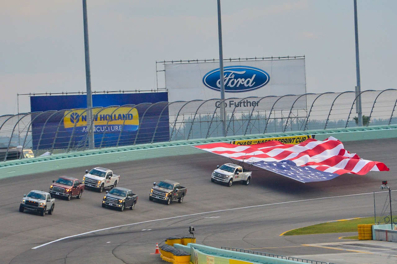 2017 ford super duty towing american flag The Fast Lane Truck
