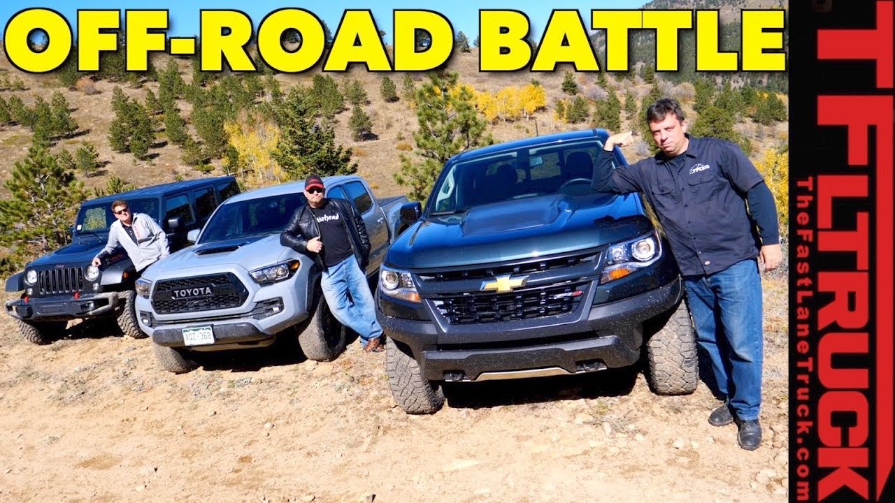 Chevy, Jeep, or Toyota? Colorado ZR2 Takes on Tacoma TRD Pro and Wrangler  Rubicon on the Cliffhanger - The Fast Lane Truck