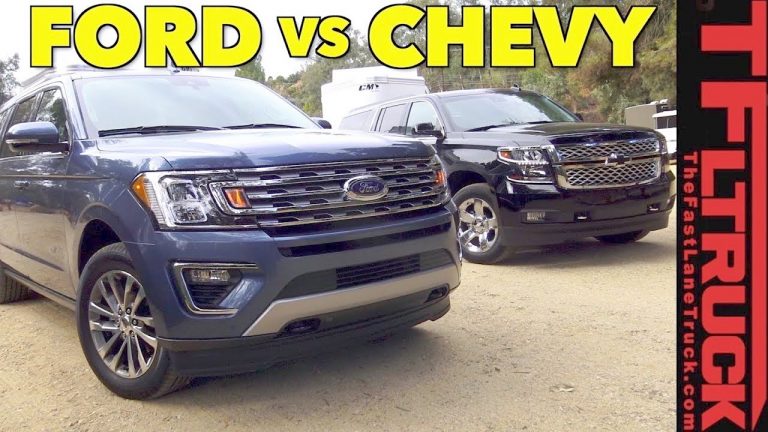 Big Boy SUV Towing: 2018 Ford Expedition MAX vs Chevy Suburban (Video 2018 Ford Expedition Vs 2018 Chevy Suburban