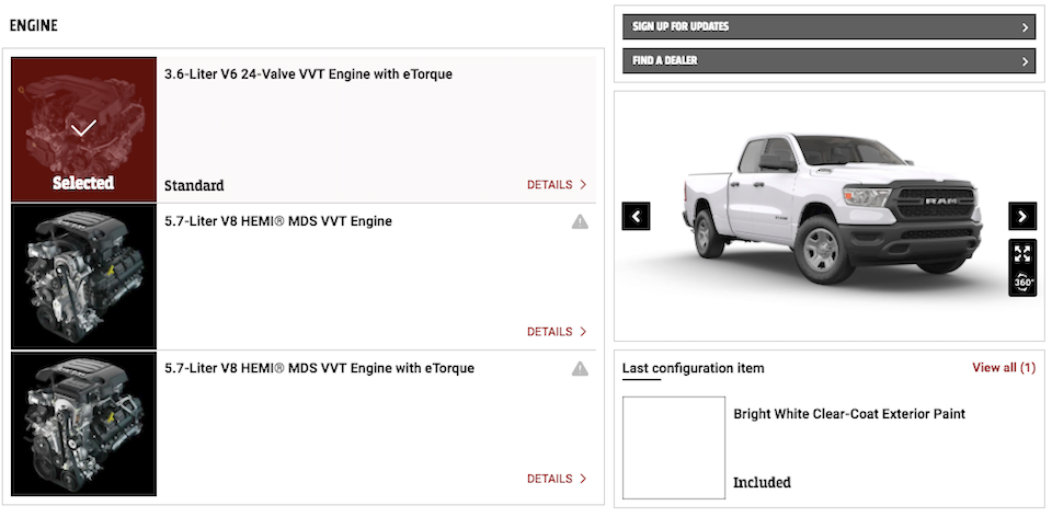 Dodge ram configurator