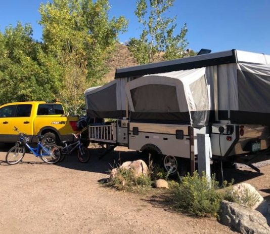 A Stinky Nissan Titan Trial? First Time Tent Trailer Family Camping