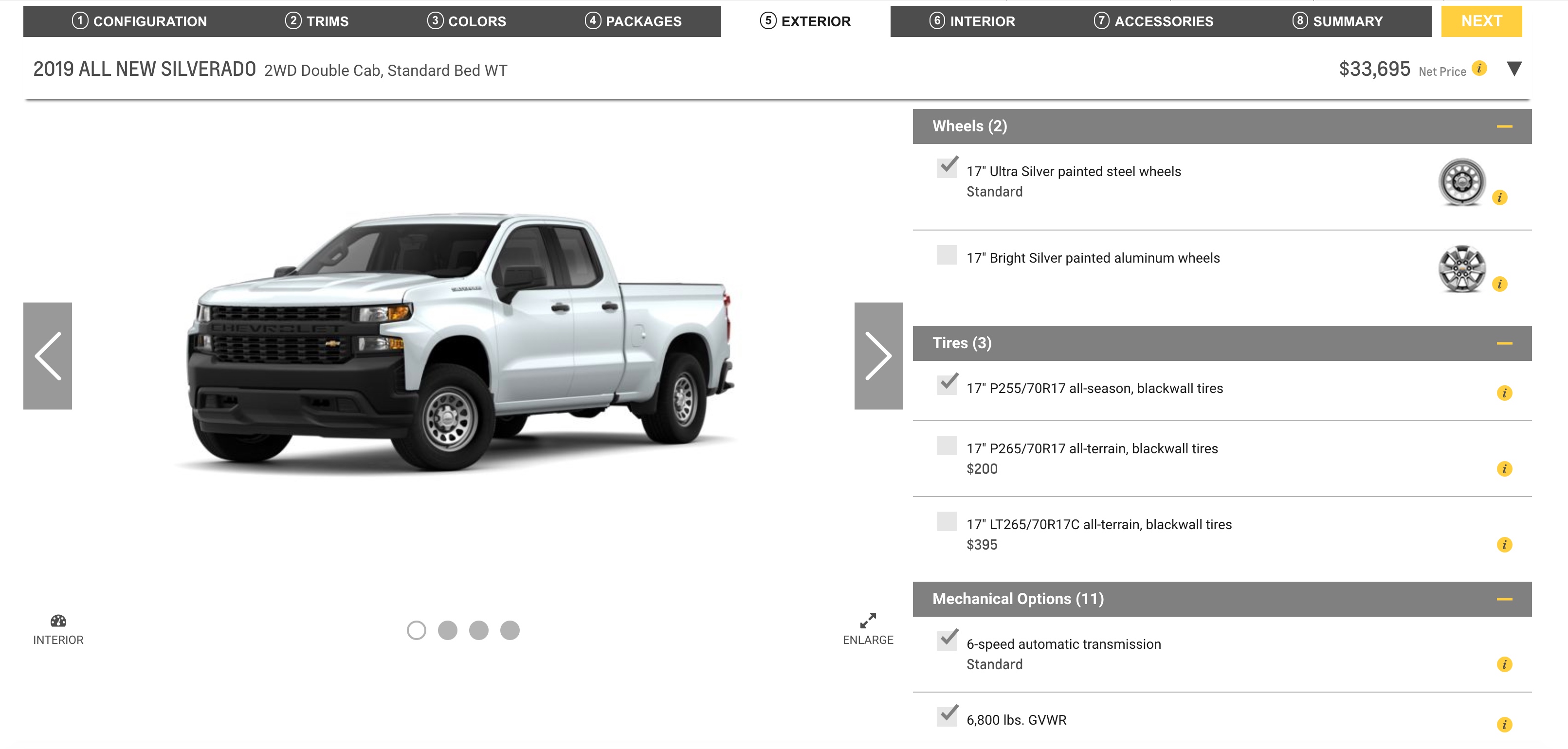 Chevrolet configurator usa