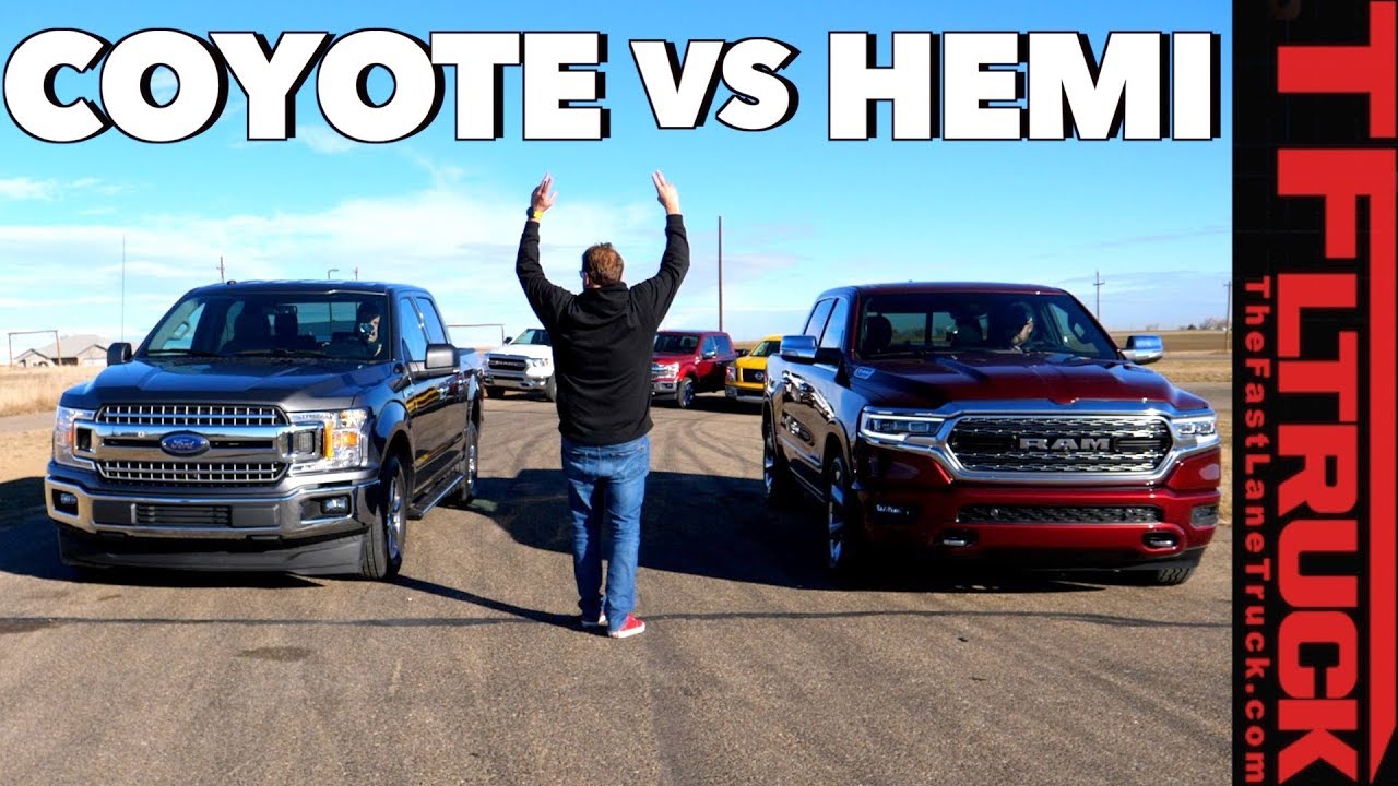 2019-ram-hemi-ford-f150-v8-coyote-drag-race - The Fast Lane Truck