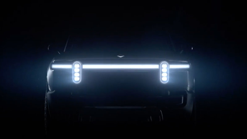 Rivian R1t All Electric Truck Teased Ev Startup Wants To