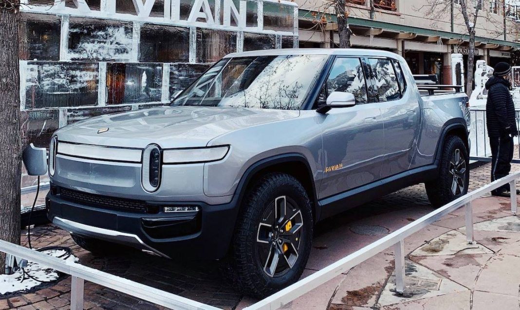 Rivian R1T Electric Truck Seen Driving in Aspen Colorado (X Games