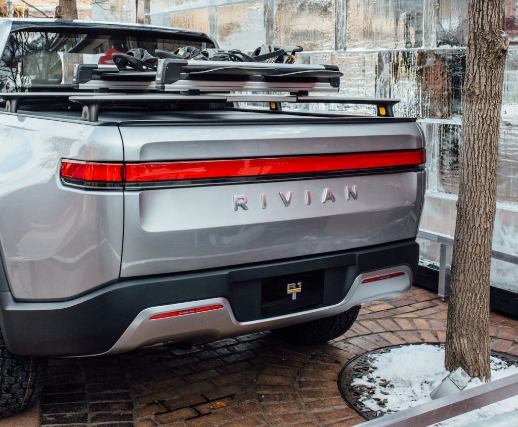 Rivian R1T Electric Truck Seen Driving in Aspen Colorado (X Games