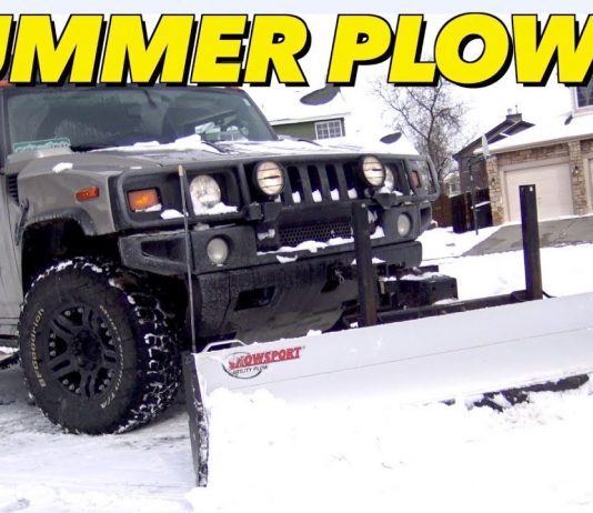 Does a Hummer H2 Make for a Good Snow Plow Truck? We Put It to Work! (Video) 2003 hummer h2 snow plow
