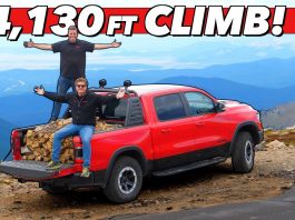 Don’t Look Down! We Drive a Fully Loaded Ram Up America’s Highest Road | Torture Test Ep.3 (Video) ram rebel 1500 mt evans full payload climb shell Rotella
