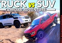 What’s Better Off-Road: A Truck or an SUV? We Scrape Our Way Across Moab To Find Out! (Video) 2019 ram rebel rouser toyota land cruiser trd pro moab utah comparison overland review