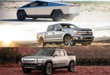 Video: Will Electric Trucks Ever Rule the Road? We Argue It Out rivian truck tesla cybertruck ford f150 ev