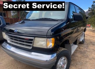 secret service 1994 ford e350 4x4 van is for sale it s low miles mean and expensive the fast lane truck secret service 1994 ford e350 4x4 van