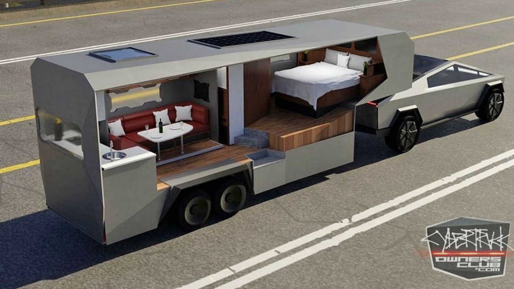 View Tesla Cyber Truck Camper Gif