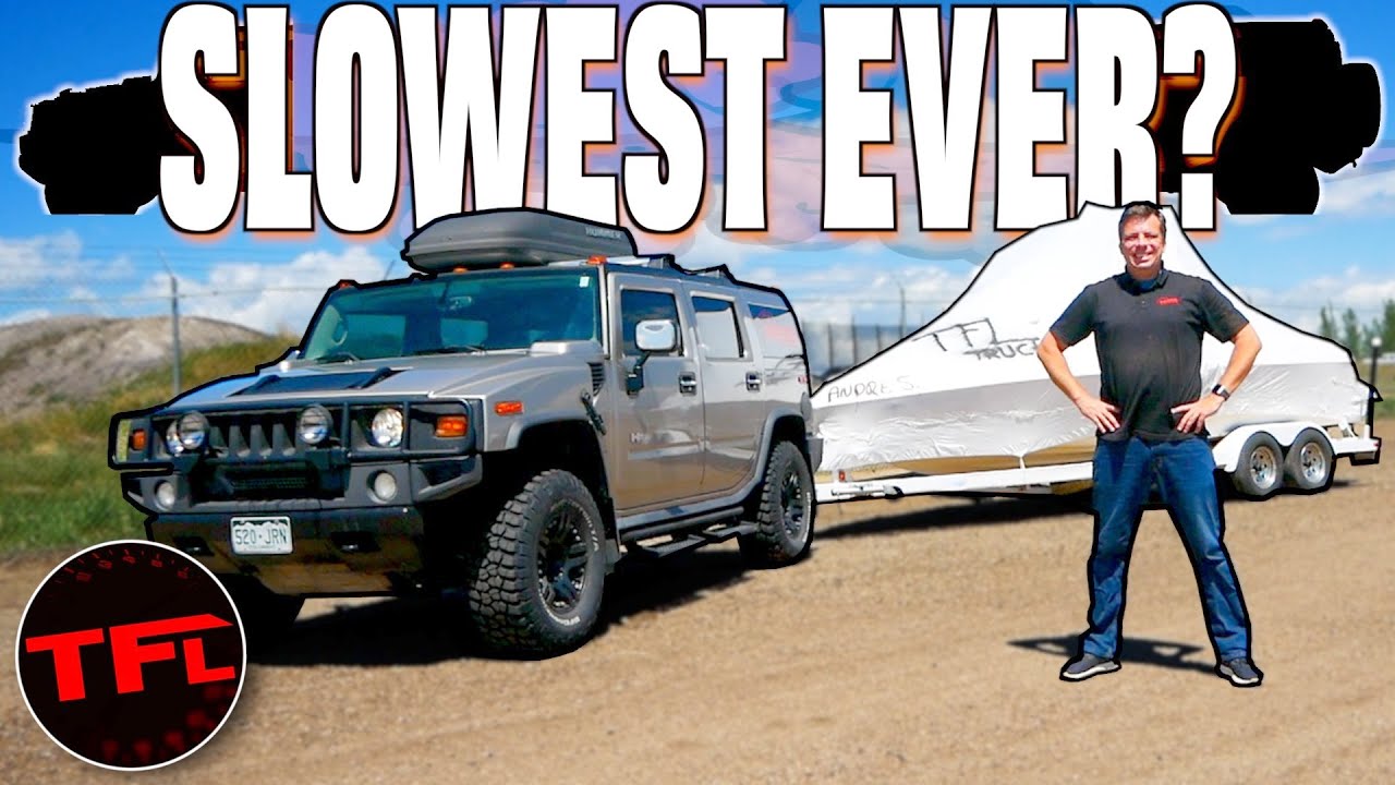 Here is the Hummer H2 Towing 060 MPH Test Does It Explode! (Video