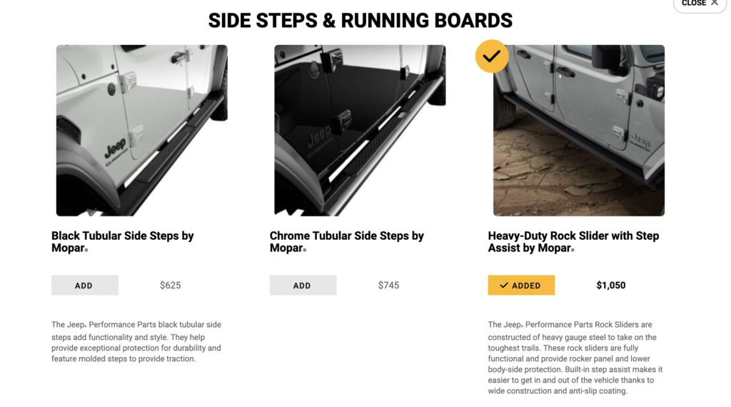 jeep gladiator side steps