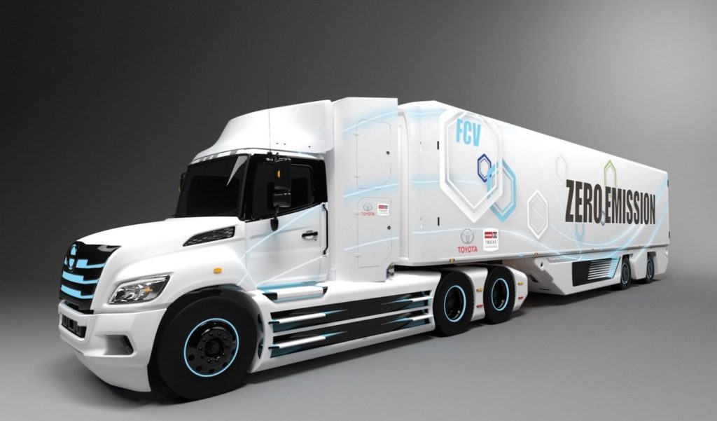 toyota hino semi truck electric fuel cell usa north america