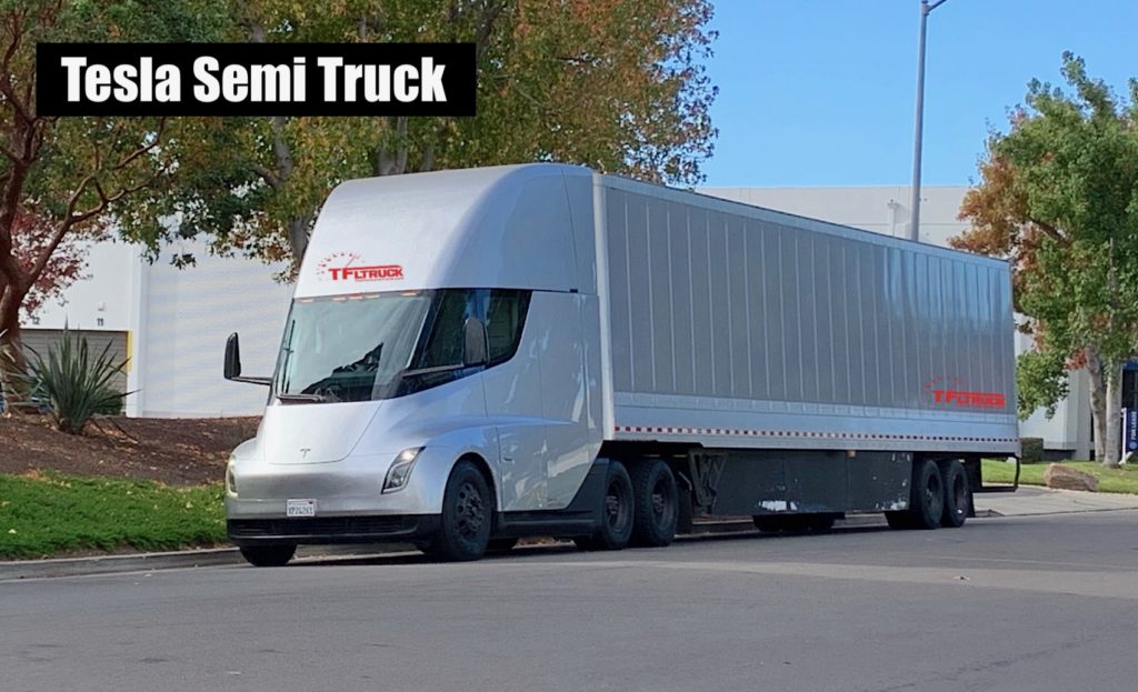 these tesla semi truck prototypes are doing some work in the wild