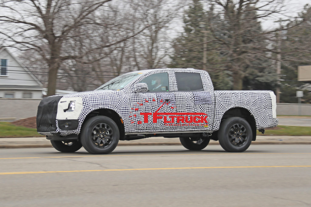 Video Spied: Next-Gen 2023 Ford Ranger Bulks Up With New Front End, But