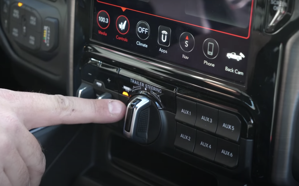 2021 ram 1500 trailer reverse steering control demo test review comparison