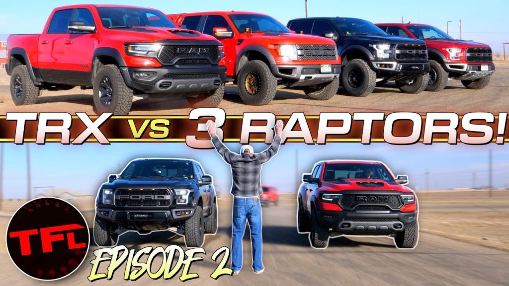 Video: Can tuned and SUPERCHARGED birds of prey on race fuel kill the Ram TRX in a drag race?  Run What You Brung Ep.  2