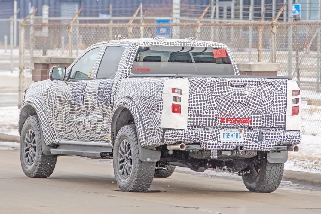 Video: 2023 Ford Ranger Raptor Caught Testing With The Bronco Warthog