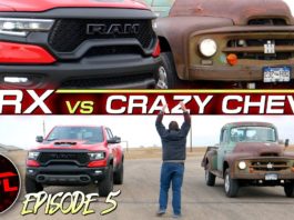 Video: This Is Nuts – Why Drag Race a Ram TRX versus a 1954 International? It’s FAST! 2021 ram trx drag race turbo v8 chevy international truck drag race