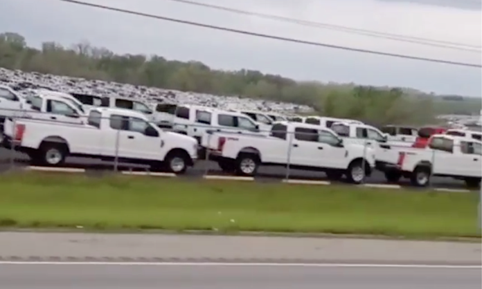 Thousands Of New Ford Super Duty Trucks Are Parked Near The Kentucky Factory The Fast Lane Truck