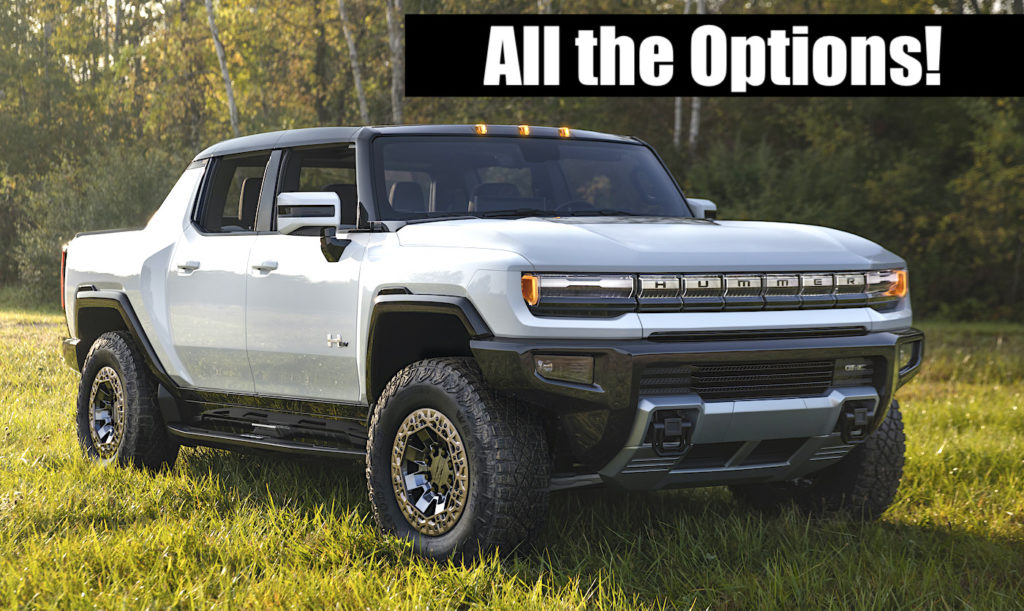 2022 gmc hummer ev truck options accessories