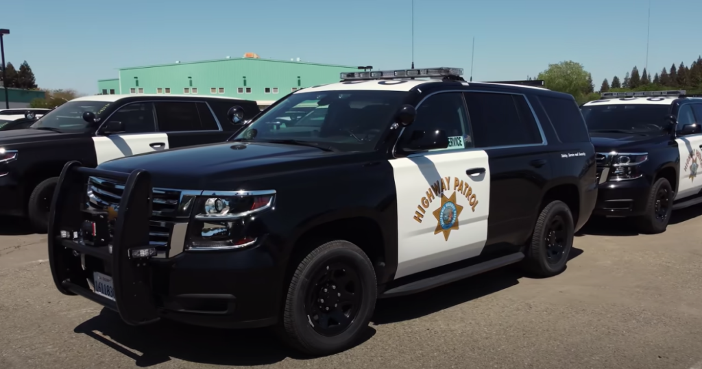 California Highway Patrol Chevy Tahoe Police Pursuit