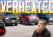 Video: It Gets Very Real When We Take Our Three Cheap Trucks on a 300-Mile Mountain Road Trip – Ep.4 ford ranger mazda b4000 jeep grand cherokee chevy s-10 blazer