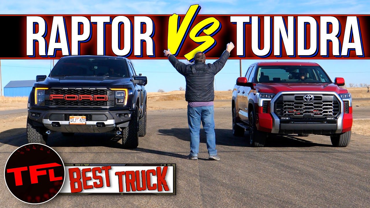 This First Ever Toyota Tundra Drag Race Against The Ford Raptor Is Epic