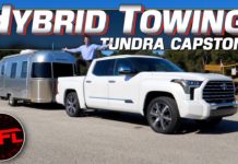 Video: 2022 Toyota Tundra Hybrid Price, MPG, and a Towing Review 2022 toyota tundra capstone hybrid towing