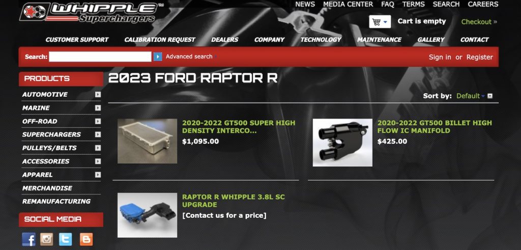 2023 ford f-150 raptor r whipple supercharger upgrade