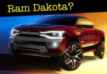 Report: Electrified Ram Dakota Pickup Truck May Be Coming Soon 2025 2026 ram dakota ev midsize pickup truck concept render