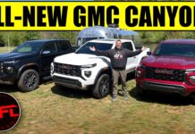 Video: Every Trim of the All-new 2023 GMC Canyon In One Place at the Same Time! 2023 gmc canyon elevation at4 denali at4x edition1 dssv multimatic