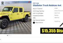 The Current 2023 Jeep Gladiator 4×4 Has HUGE Discounts Right Now, But Why? 2023 jeep gladiator deal discount low price 4x4 4wd rubicon