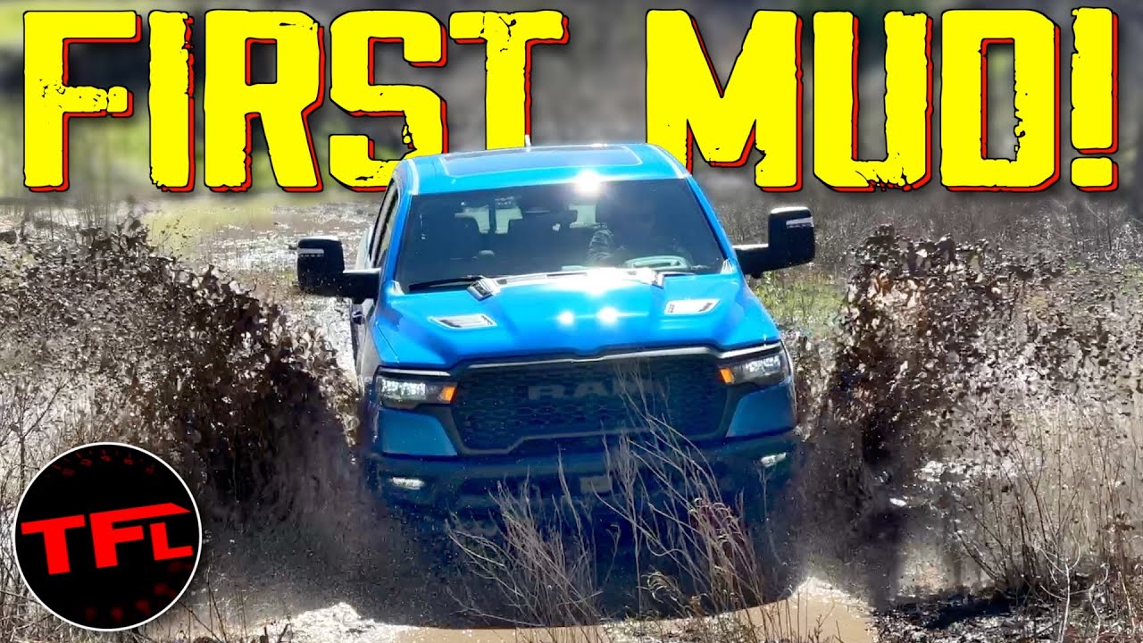 Video New TwinTurbo 2025 Ram 1500 Rebel Tastes First Mud First