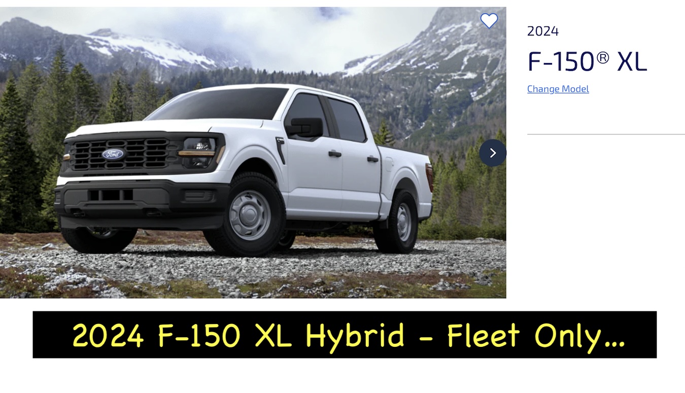 News: 2024 Ford F-150 XL Work Truck Hybrid Is For Fleets Only - How ...