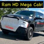 Spied: 2025 Ram HD Mega Cab Prototype Is Caught Testing In the Wild 2025 ram 2500 hd mega cab 4x4 crew prototype spied cummins zf