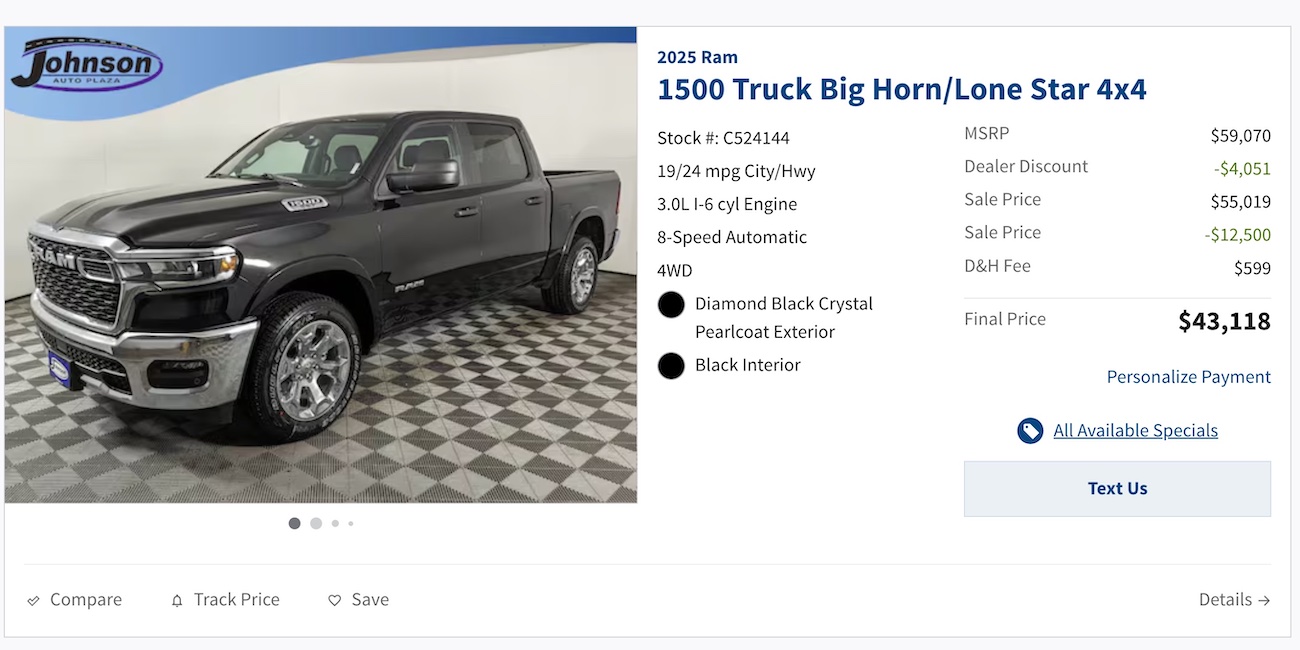 What!? New 2025 Ram 1500 4x4 Crew Cab Trucks Are Selling At 43,118