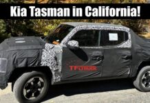 Kia Tasman Midsize Truck Prototype Is Spied Testing In California… 2026 kia Tasman prototype california midsize truck toyota tacoma
