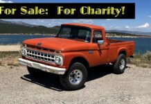 Our 1965 Ford F-100 “ChargeZilla” Project Is Going Up For Sale at Barrett-Jackson! 1965 ford f-100 chargezilla for sale charity scholarship