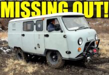 Video: Can the Buhanka Soviet 4×4 Van Survive a Muddy Pit After Being Chevy V8 Swapped? uaz 452 russian bread loaf 4x4 4wd
