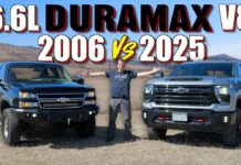 Video: Is the 2006 Chevy Silverado HD LBZ Duramax V8 Truck Still Better Than a New One? 2006 chevy silverado hd 2500 2025 0-60 mph comparison lbz duramax v8 turbo diesel old vs new
