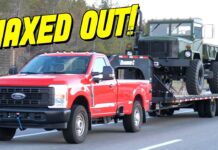 Video: Ford F-250 Power Stroke Diesel Takes On the World’s Toughest Towing Test Pulling a Military Truck 2025 ford f-250 xl work truck power stroke diesel v8 ike gauntlet towing military truck
