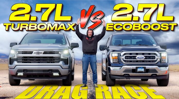 Video: Torque vs HP Drag Race – Is the Chevy Silverado 2.7L TurboMax I-4 Faster Than the Ford F-150 V6? 2026 chevy silverado 1500 turbomax ford f-150 ecoboost