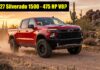 Leaked: Will the 2027 Chevy Silverado 1500 Have a 475 Horsepower 6.6L V8 and a Larger Fuel Tank? 2027 Chevy Silverado 1500 zr2 new v8 horsepower ratings